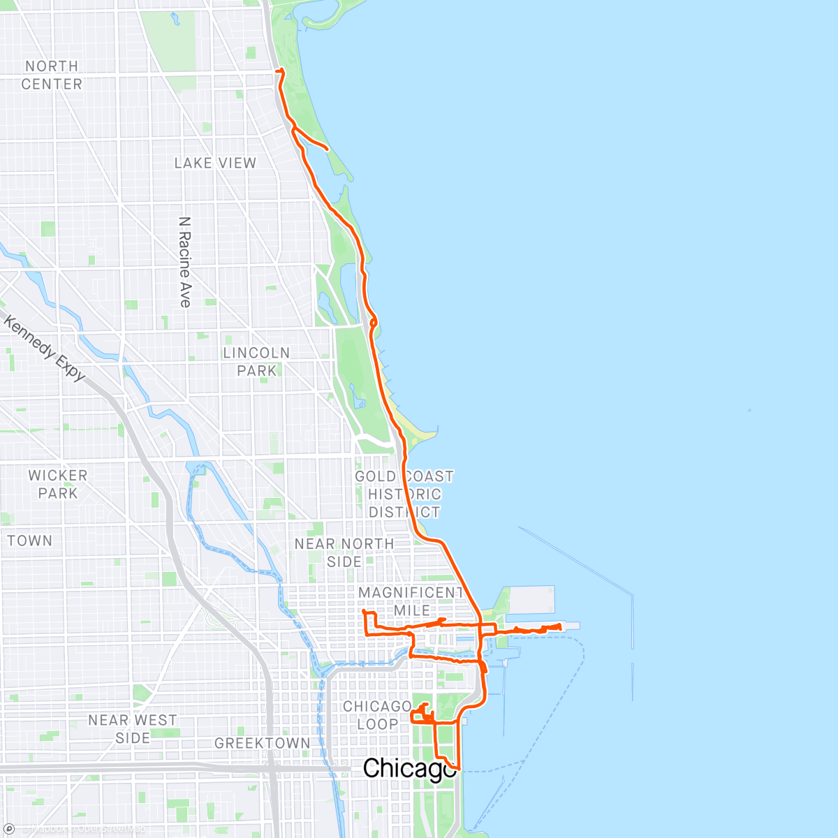 Map of the activity, Chicago
