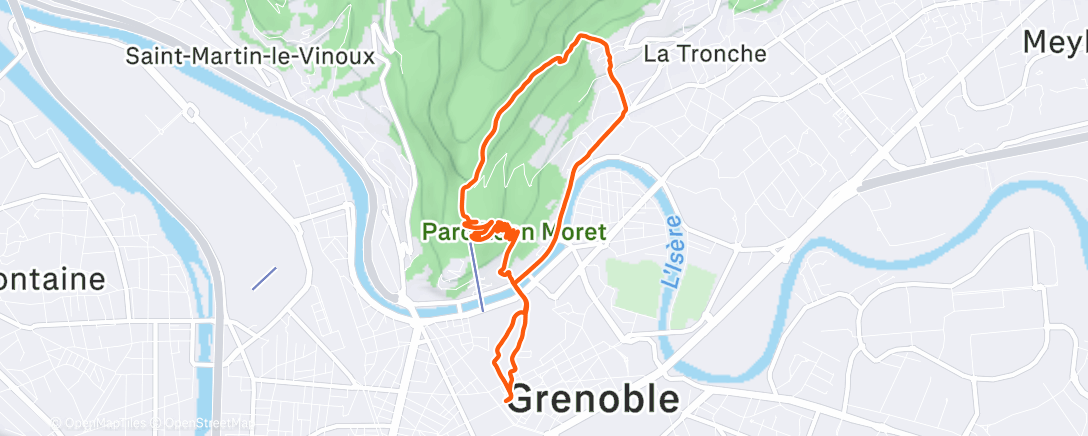 Карта физической активности (Footing 1h | Obj Distance 2025: 3215/3000km)