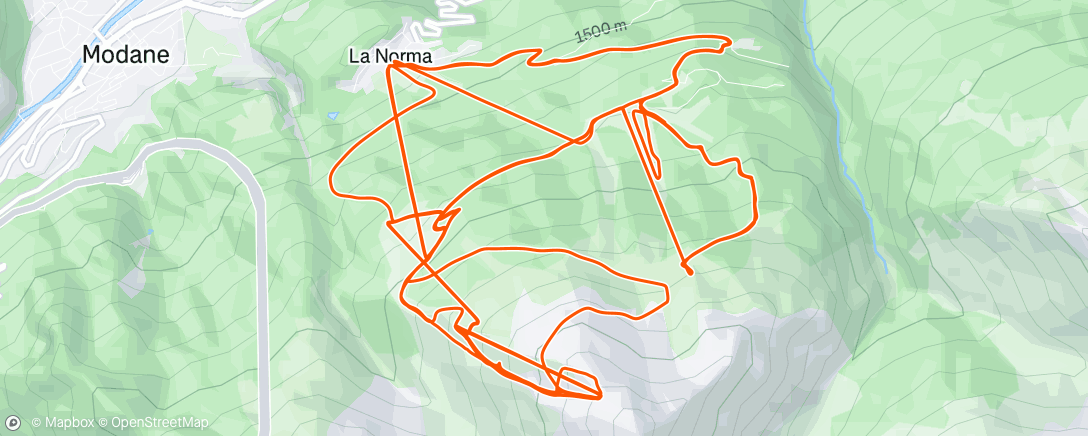 Map of the activity, Ski La Norma #6