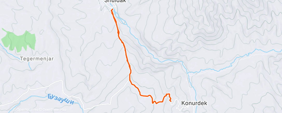 Карта физической активности (Дневной хайкинг)