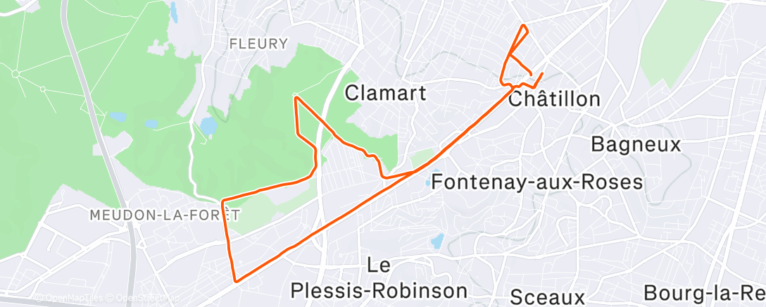 Карта физической активности (Course à pied le matin)