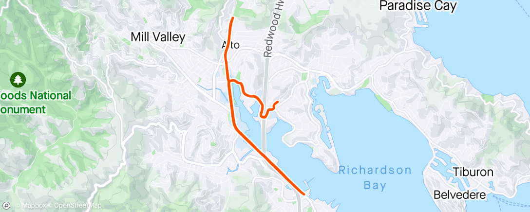 Map of the activity, Unlocking Mid-Morning Run