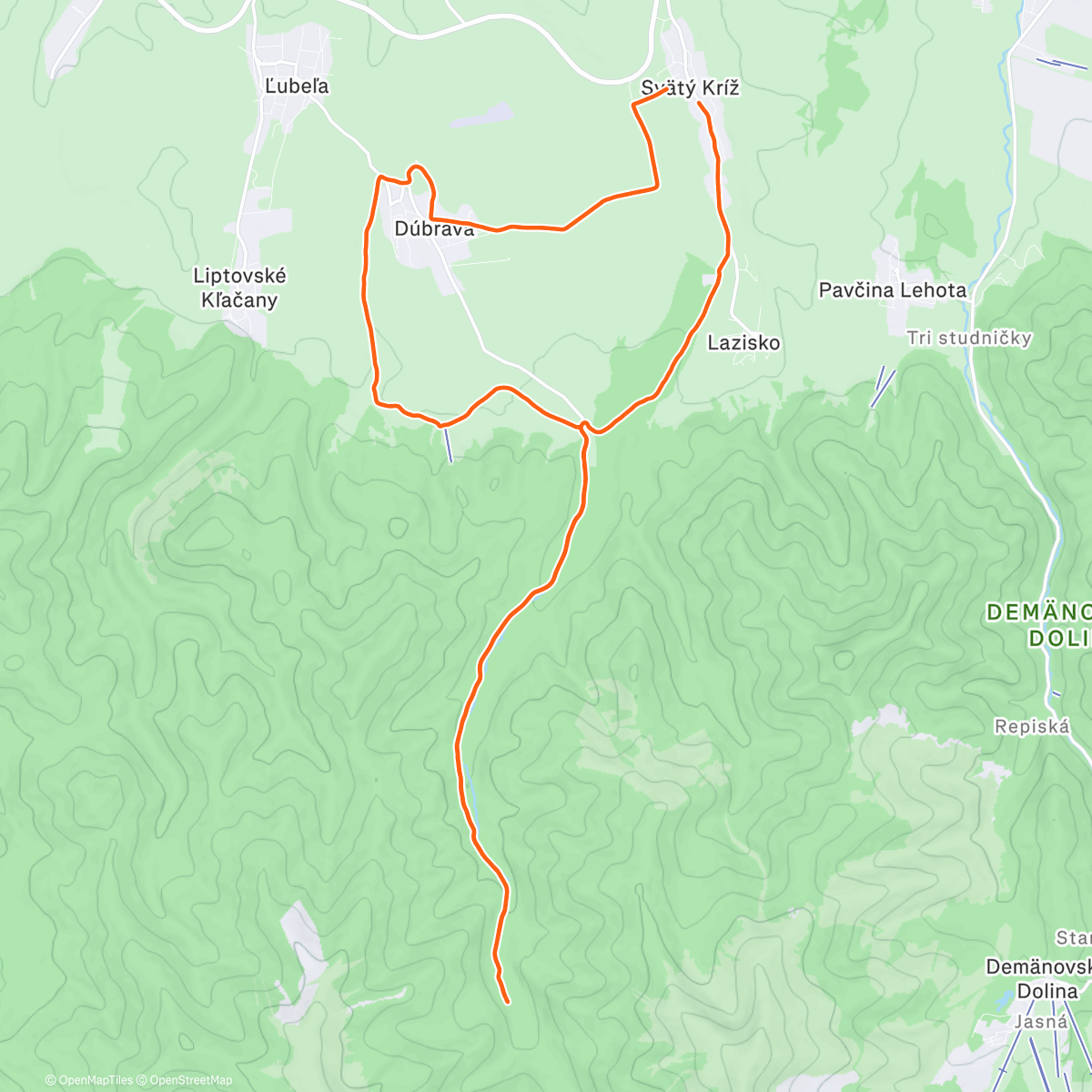 Map of the activity, Afternoon Mtb Ride #180