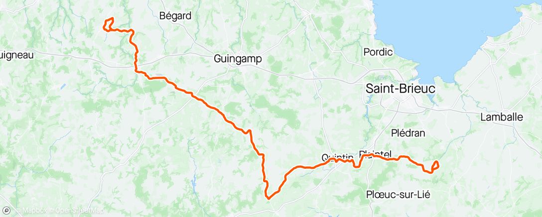 Map of the activity, Stage 3 Tour de Bretagne