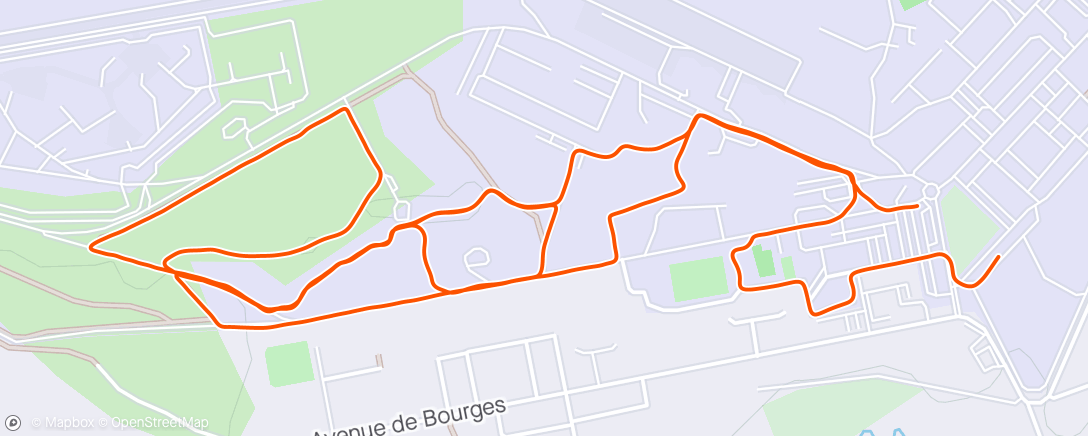 Map of the activity, Footing lent , évacuation du rhume