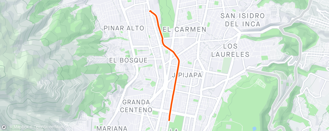 Map of the activity, Morning Run