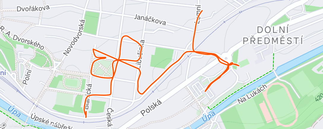 Map of the activity, Morning Walk