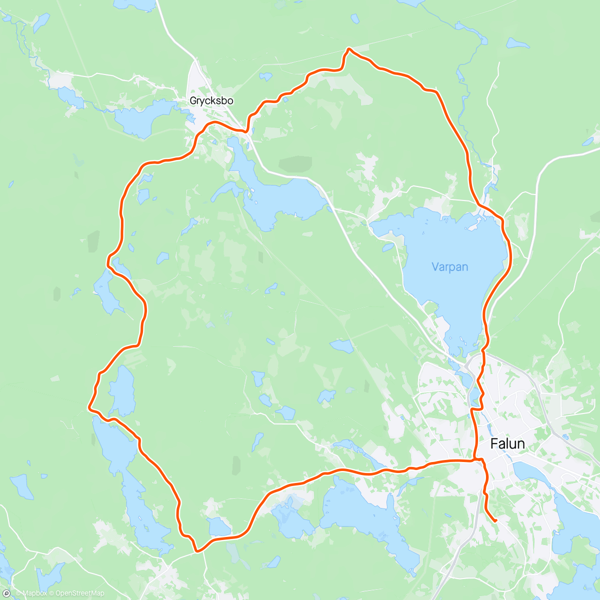 Map of the activity, Kvällsgrus med Sandra