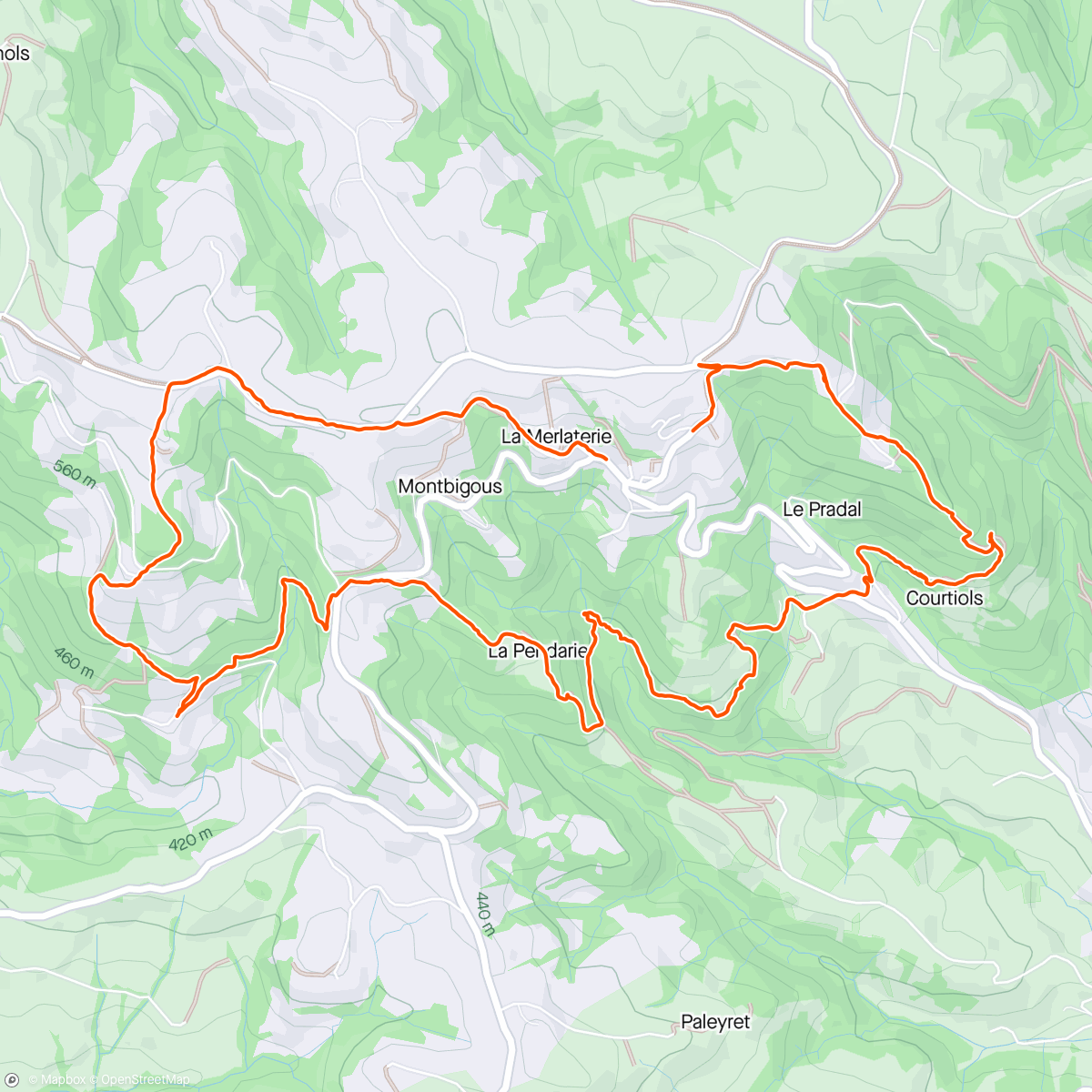 Map of the activity, Randonnée matinale