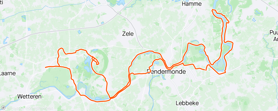 Map of the activity, 20240420 Schelderit Dendermonde 82 km