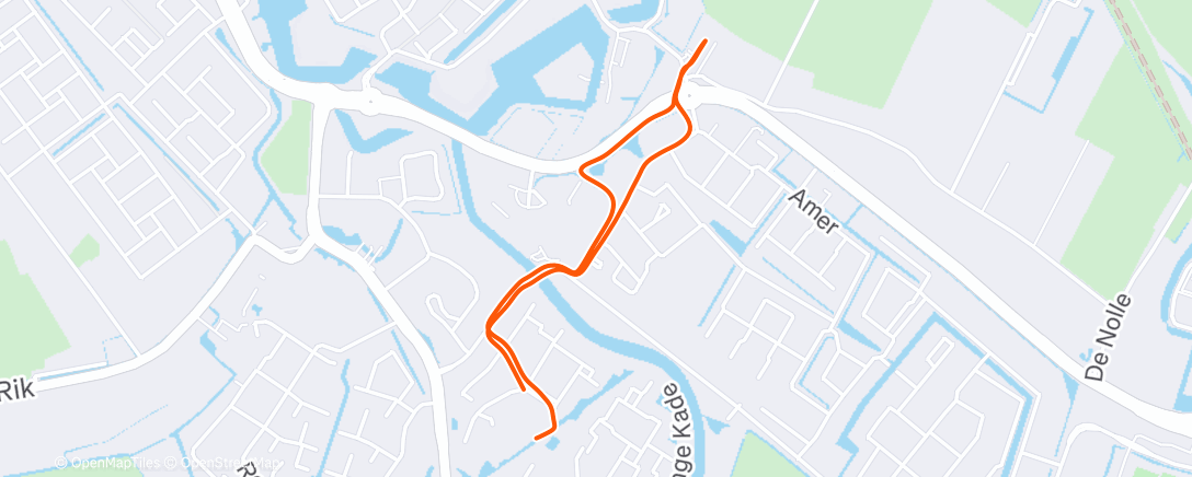 Map of the activity, Afternoon Walk