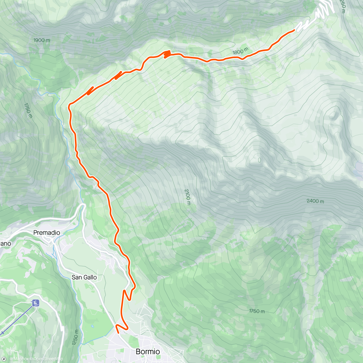 Карта физической активности (ROUVY - Bormio to Passo Stelvio | Italy)