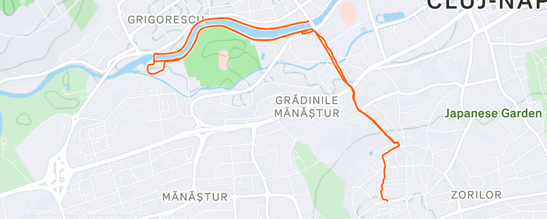 Map of the activity, Morning Run