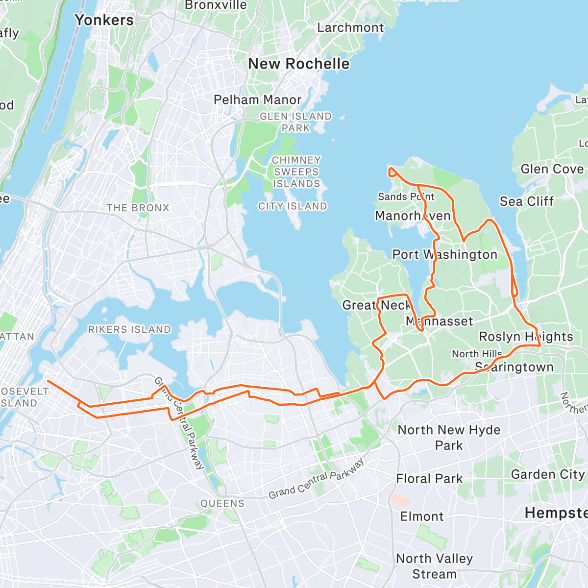 Map of the activity, Sunday