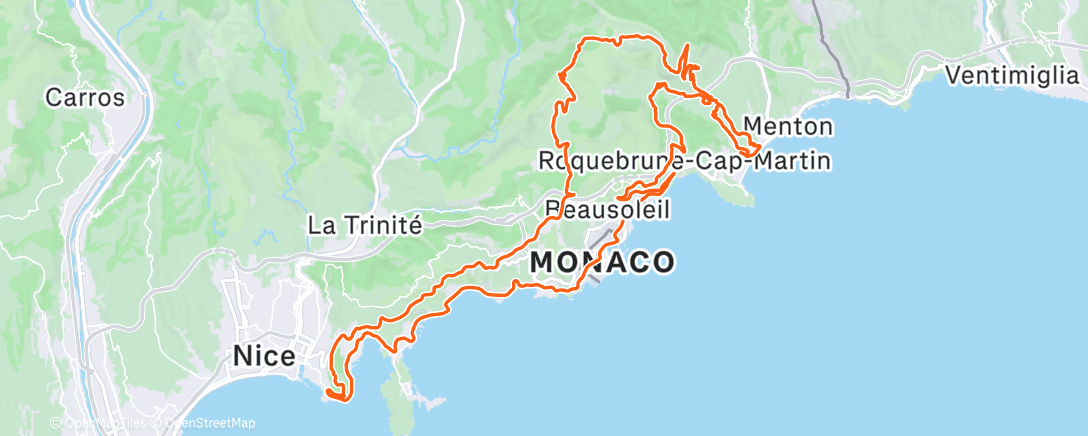 Map of the activity, Morning Ride