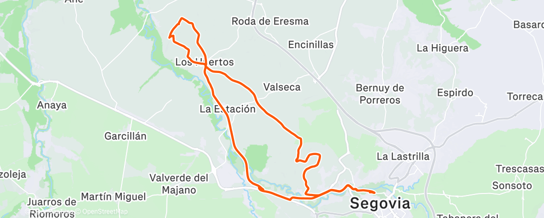 Map of the activity, Bicicleta por la mañana
