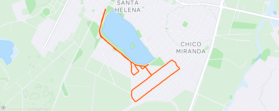 Map of the activity, Corrida matinal