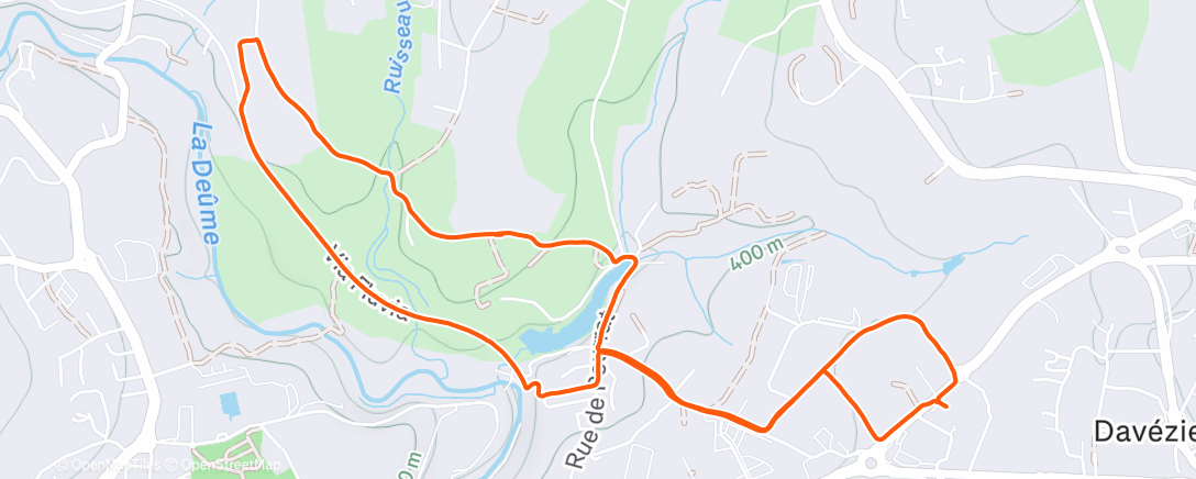 Map of the activity, Mercredi Runsept décrassage recup STL
