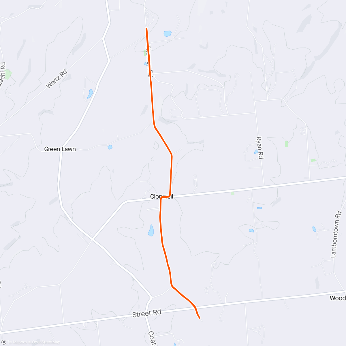 Map of the activity, Leisurely jog with fresh gravel in my shoes