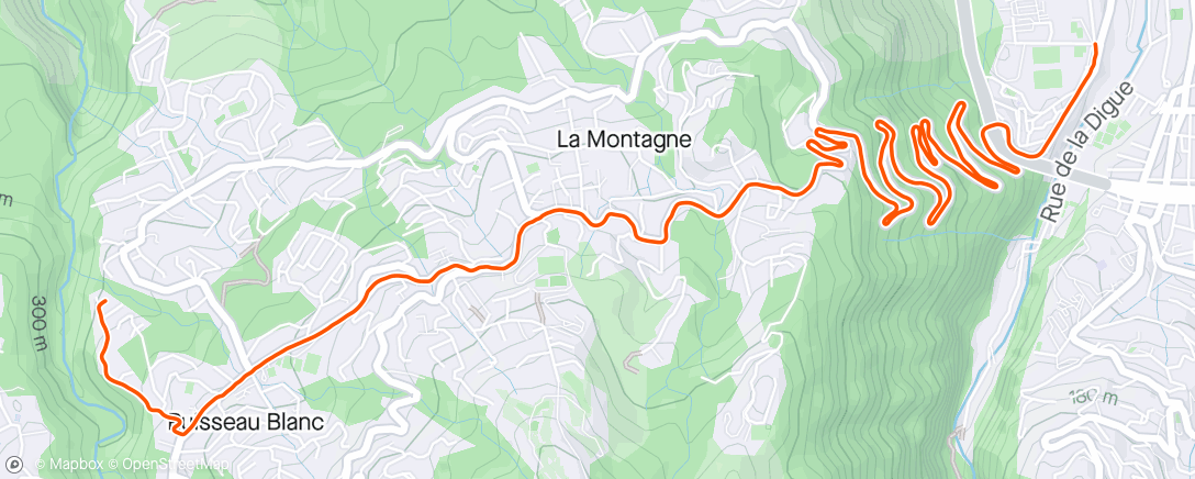 Map of the activity, Course à pied le matin