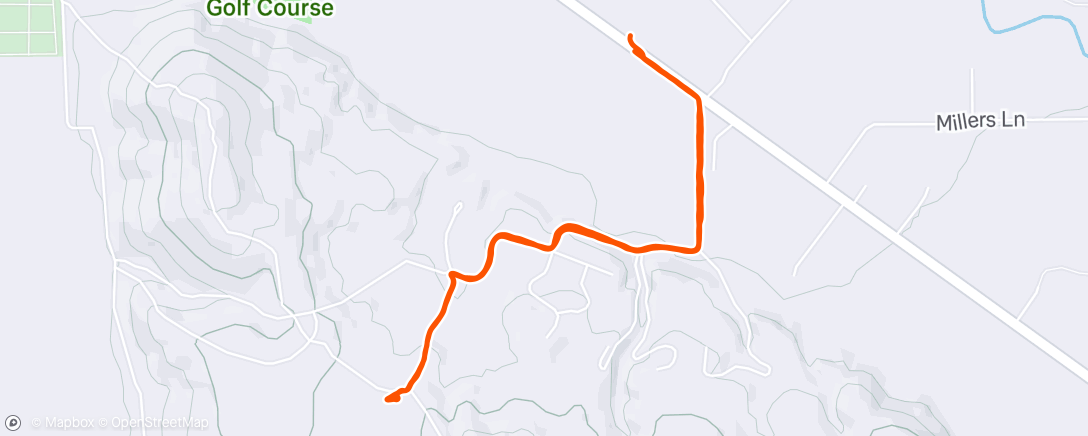 Map of the activity, Afternoon Run