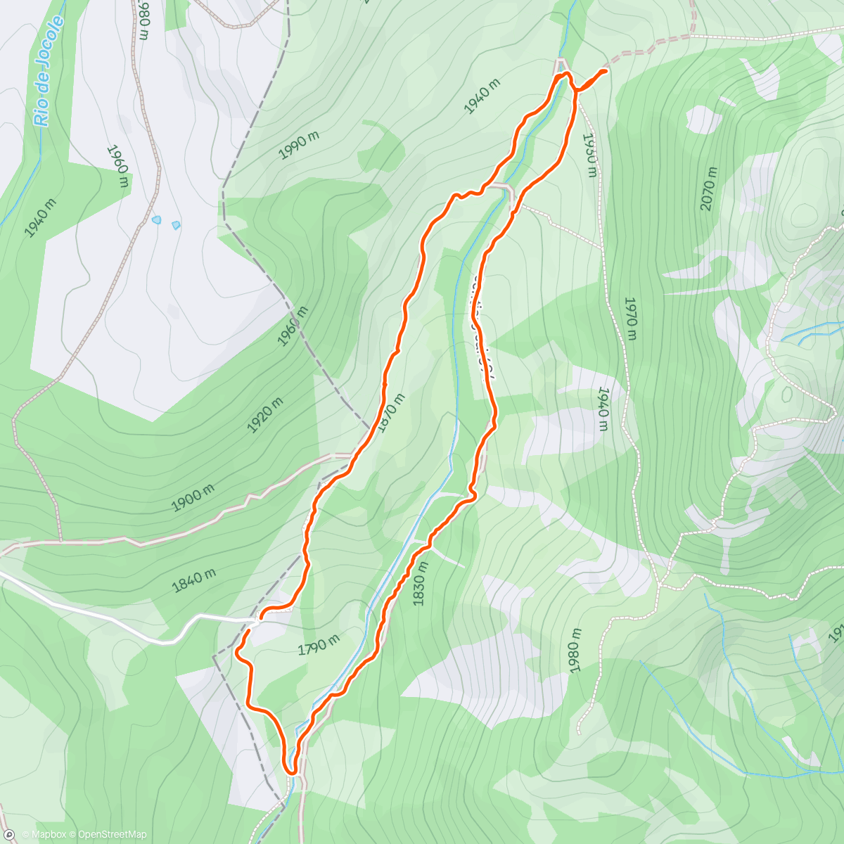 Map of the activity, Paseo de tarde