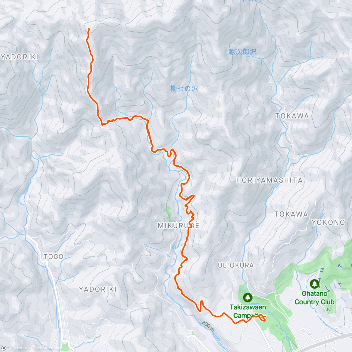 Map of the activity, 鍋割山