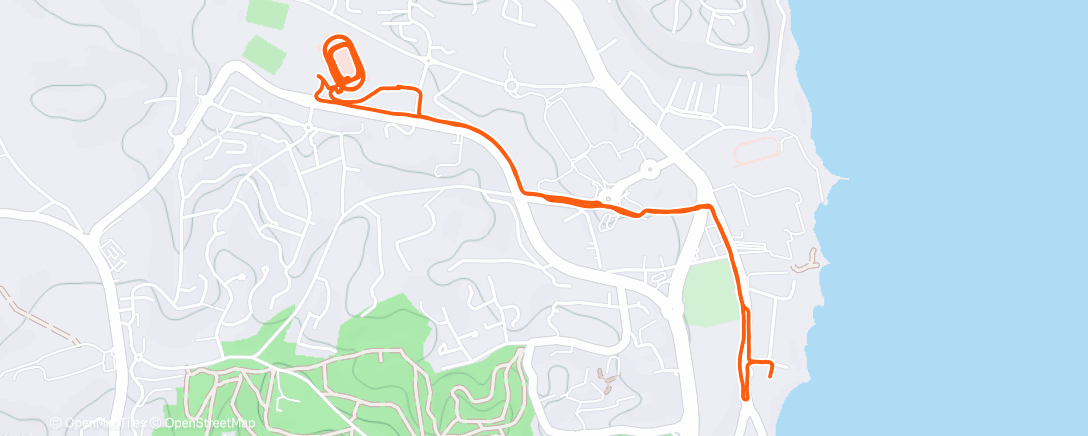 Map of the activity, Evening Run