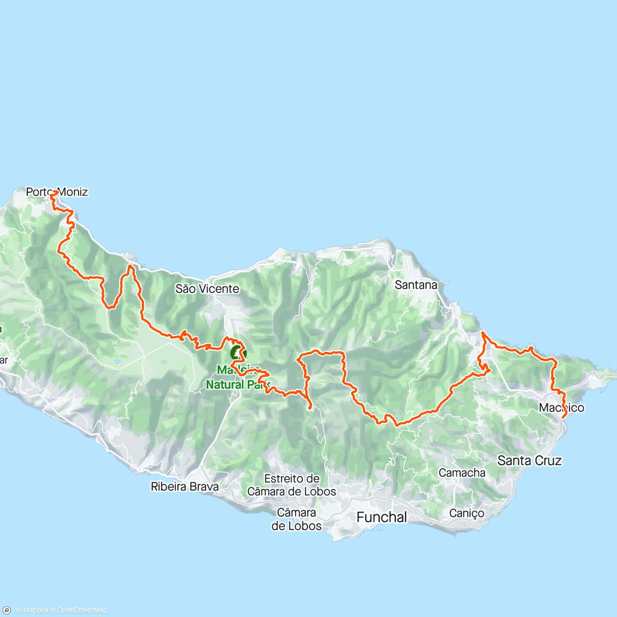 「Madeira Island Ultra Trail (MIUT) 115」活動的地圖