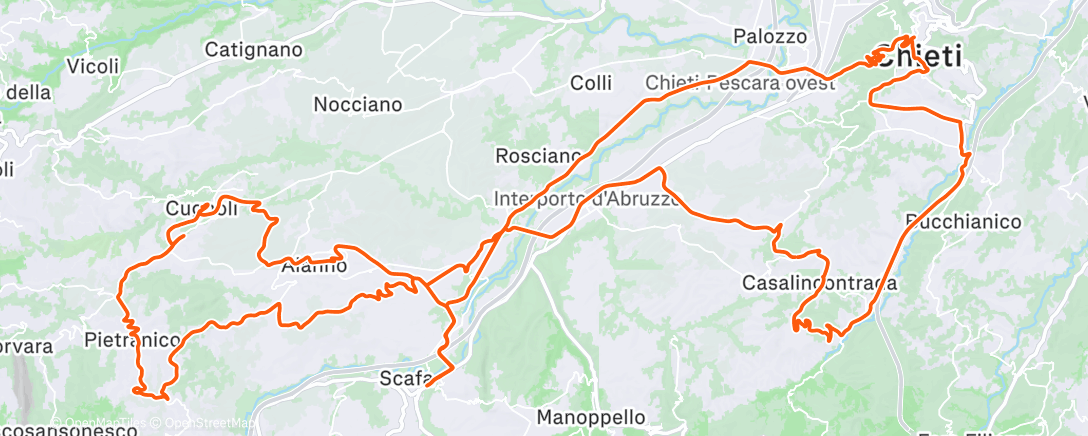 Mapa de la actividad (Pedalata dell'ora di pranzo)