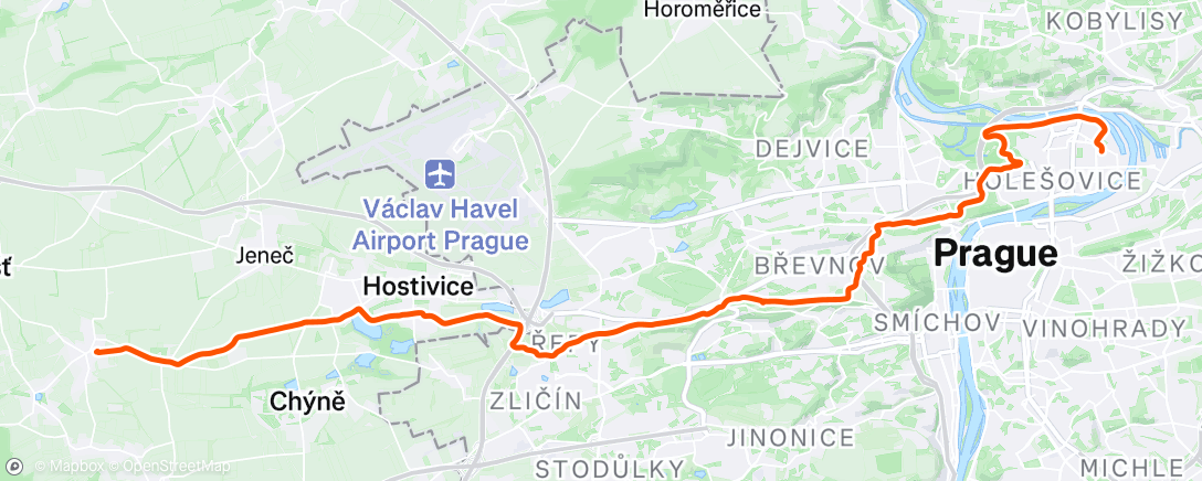 Map of the activity, Afternoon Ride