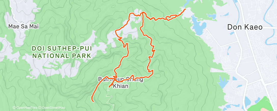 Map of the activity, Morning Trail Run