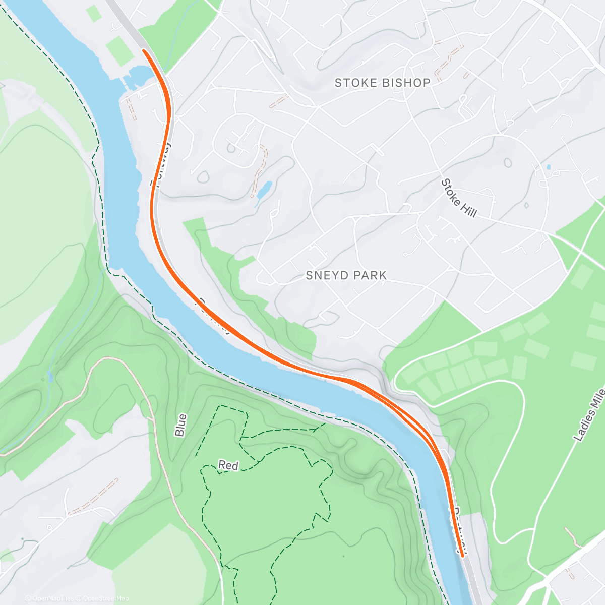 Map of the activity, Mona Fartlek