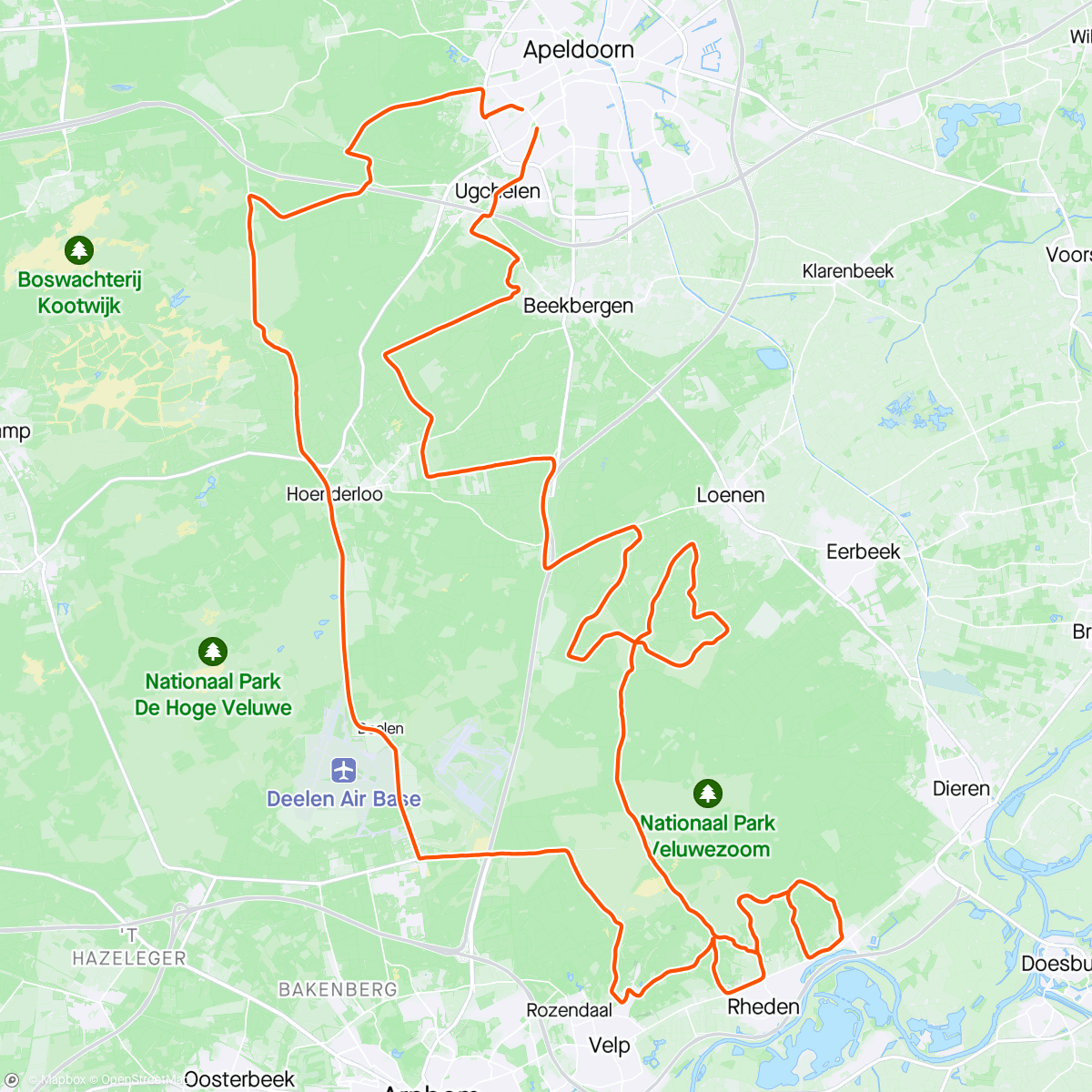 Map of the activity, Gravel and Climbing