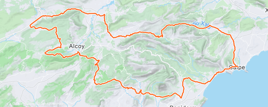 Map of the activity, Fahrt am Morgen