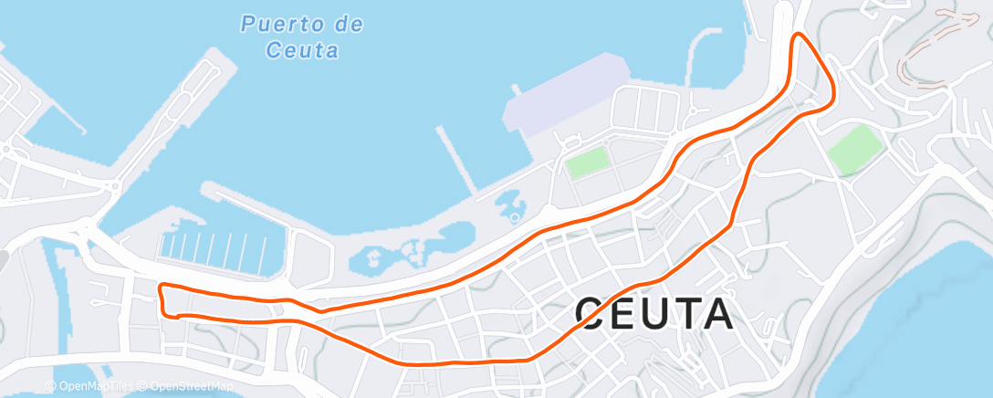 Map of the activity, Carrera a la hora del almuerzo