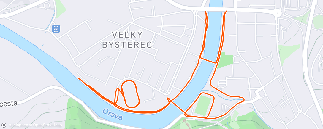 Map of the activity, Morning Run