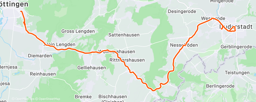 Map of the activity, Tour nach Dud