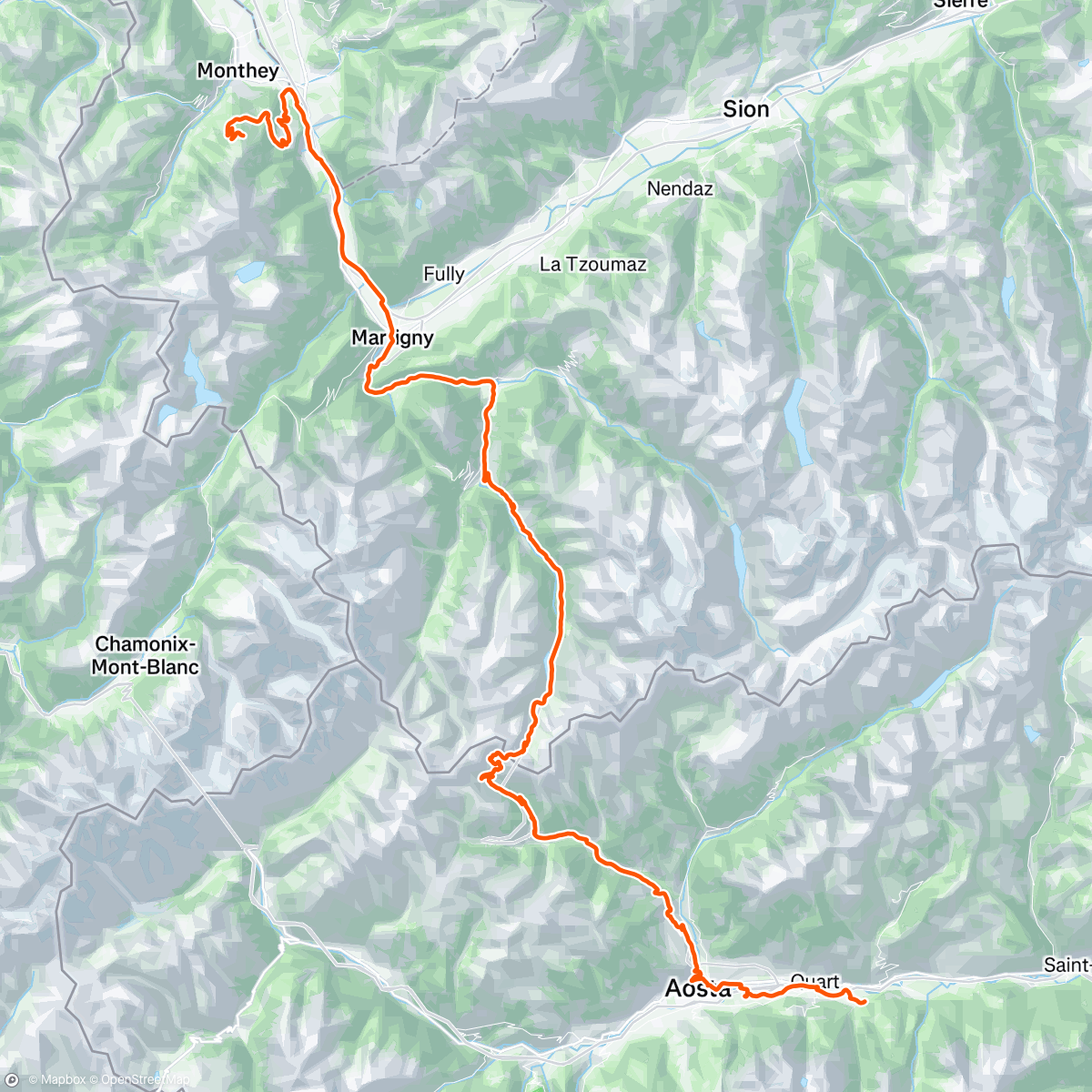 Map of the activity, Brothers bikepack day 5