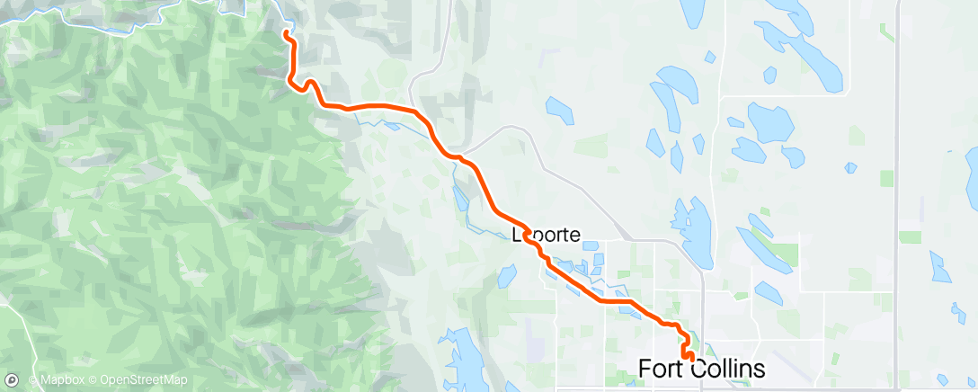 Carte de l'activité Colorado Half Marathon 🥶❤️💙💛🏃‍♀️‍➡️