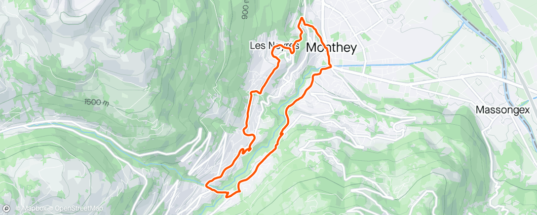 Map of the activity, Run after night