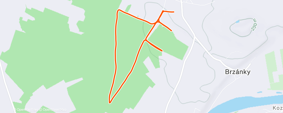 Map of the activity, Lunch Trail Run