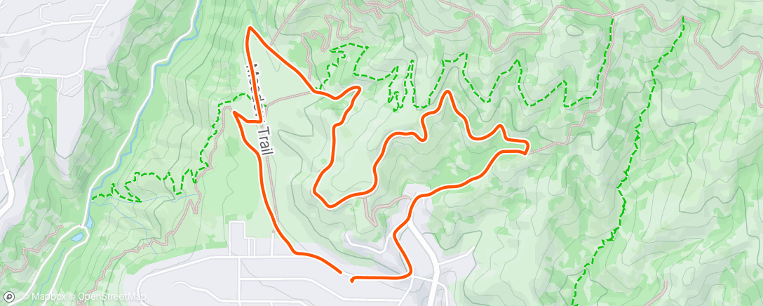 アクティビティ「Afternoon Trail Run」の地図