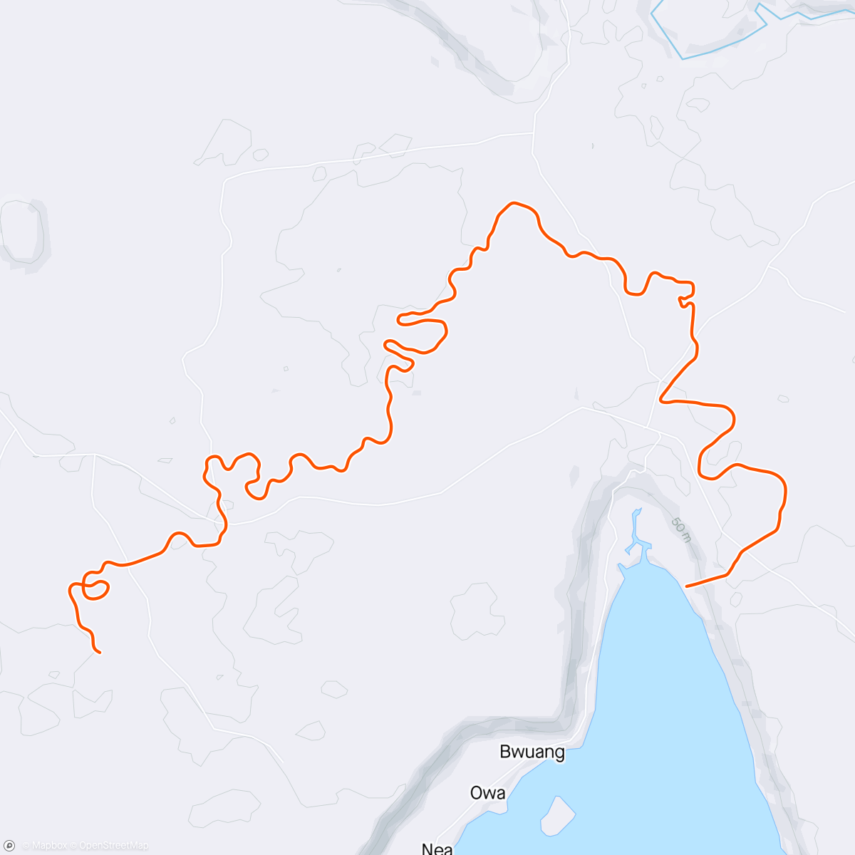 Map of the activity, Zwift - Watopia Hilly Forward in Makuri Islands