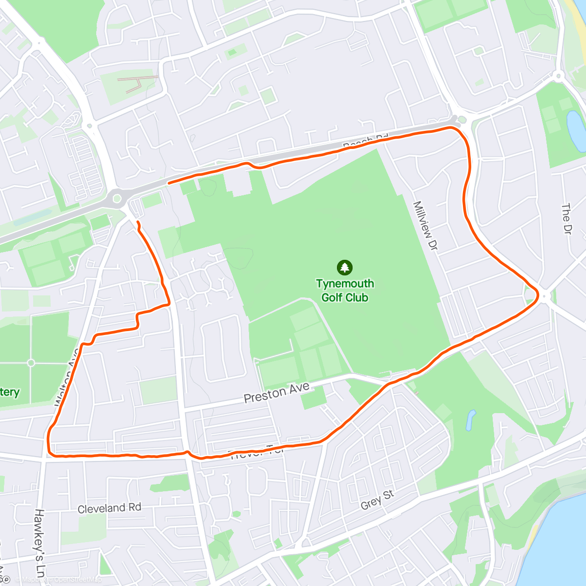 Map of the activity, 5k with Katie P