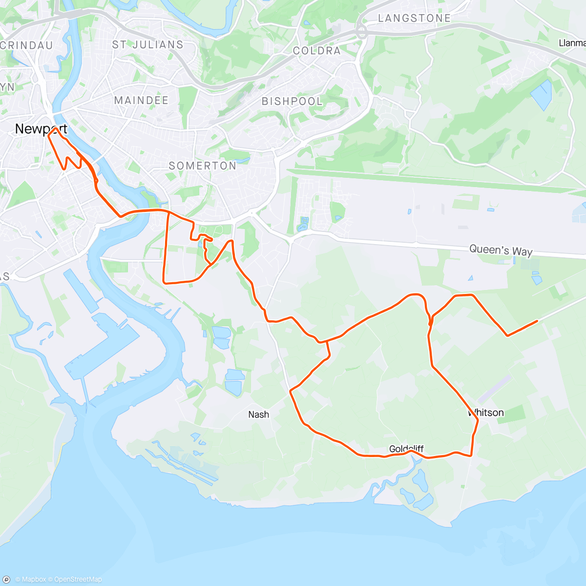 Map of the activity, Newport Marathon 2024