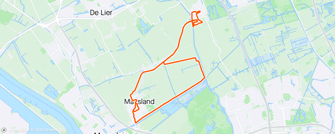 Map of the activity, Midden-Delfland Halve Marathon