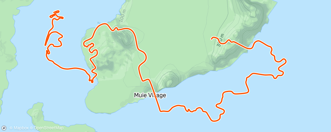 Map of the activity, Zwift - 1 hour - 3 x 5 mins Z3 in Watopia
