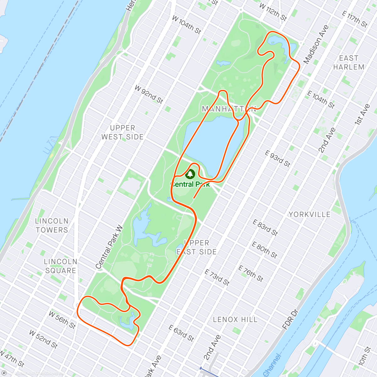 Mapa da atividade, Zwift - 02. Endurance Escalator in New York