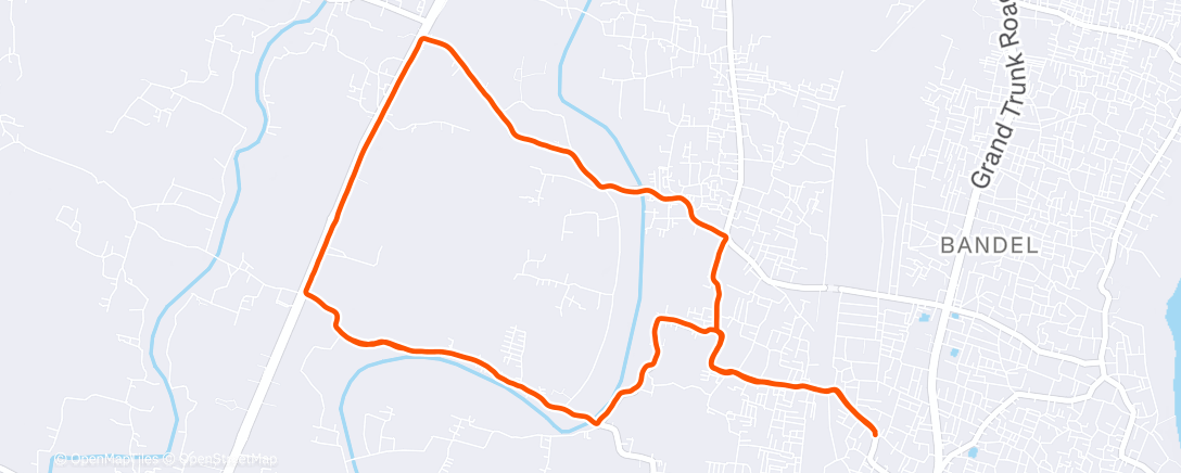 Map of the activity, Morning Interval Run - Day 2 ( Boxing day 🎁🥊👊😅)